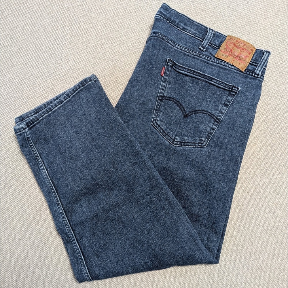 Levi's 502 Men's 46x29 Dark Wash Taper Fit Straight Leg Jeans Modern